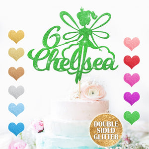 Personalised Fairy Happy Birthday Cake Topper - EDSG