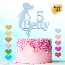 Load image into Gallery viewer, Personalised Mermaid Birthday Cake Topper - EDSG
