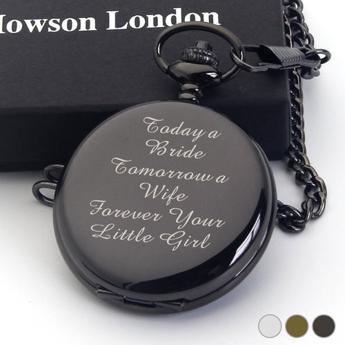 Personalised Engraved Pocket Watch Gift For Bride - EDSG