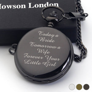 Personalised Engraved Pocket Watch Gift For Bride - EDSG