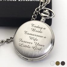 Load image into Gallery viewer, Personalised Engraved Pocket Watch Gift For Bride - EDSG
