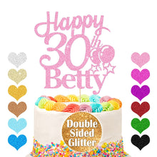 Load image into Gallery viewer, Personalised 30th Cake Topper with Bollon - EDSG
