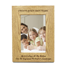 Load image into Gallery viewer, Personalised Engraved Wooden Photo Frame 7&quot; X 5&quot; - EDSG
