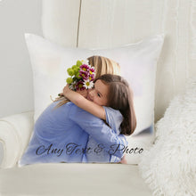 Load image into Gallery viewer, Personalised Cushion Cover Customised 16&quot;x 16&quot; Pillow Case Personalised Gifts for Women Her Mothers Day Custom Your Picture Photo with Any Word Photo Home Decoration Anniversary Birthday
