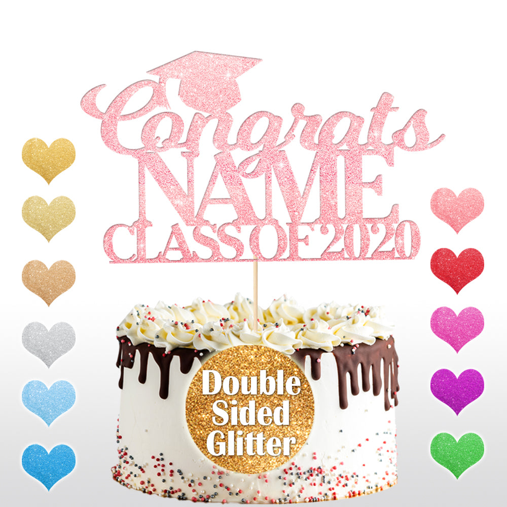 EDSG Personalised Happy Graduation Cake Topper