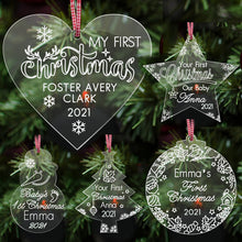 Load image into Gallery viewer, Personalised Baby&#39;s 1st Christmas Bauble - EDSG
