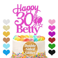 Load image into Gallery viewer, Personalised 30th Cake Topper with Bollon - EDSG
