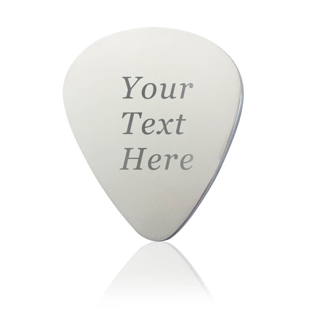 Personalised Guitar Pick Stainless Steel Guitar Plectrums with Leather Cover
