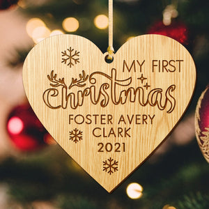 Personalised Baby's 1st Christmas Bauble - EDSG