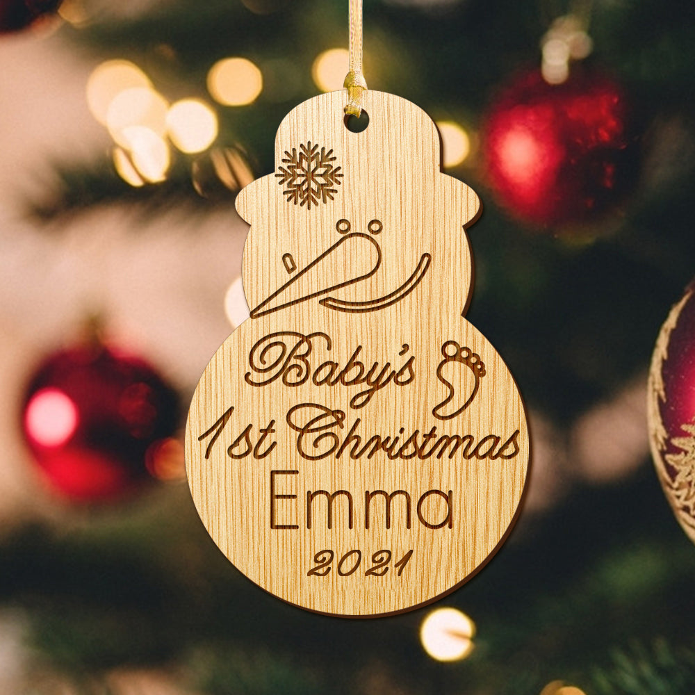 Personalised Baby's 1st Christmas Bauble - EDSG