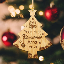 Load image into Gallery viewer, Personalised Baby&#39;s 1st Christmas Bauble - EDSG
