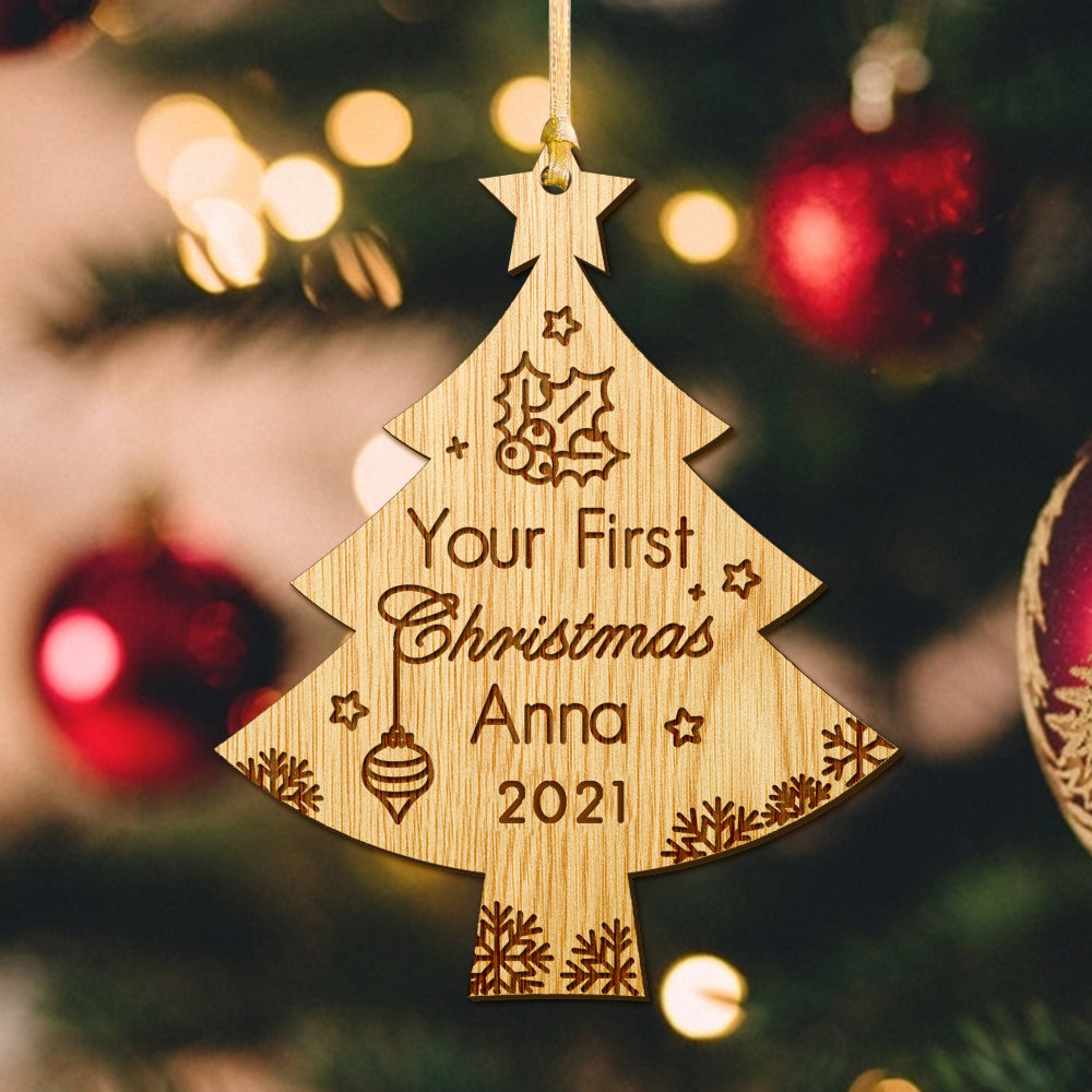 Personalised Baby's 1st Christmas Bauble - EDSG