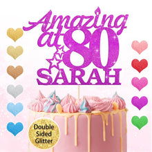 Load image into Gallery viewer, Personalised 80th Birthday Cake Amazing Cake Topper
