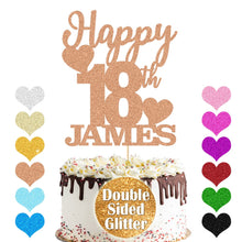 Load image into Gallery viewer, Happy 18th Birthday Cake Topper With Any Name And Age
