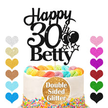 Load image into Gallery viewer, Personalised 30th Cake Topper with Bollon - EDSG
