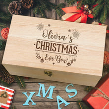 Load image into Gallery viewer, Personalised Wooden Christmas Eve Box - EDSG
