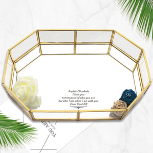 Personalised Mirrored Tray Gift for Her Girlfriend Wife Daughter Mum Granddaughter