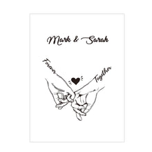Load image into Gallery viewer, Personalised Gift for Couples Her Him Gift Idea for Anniversary Christmas Engagement Valentines Day Wedding A4 Picture Frame for Newlywed Mr Mrs Bride To Be Gifts 1st 2nd 10th
