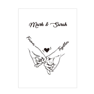 Personalised Gift for Couples Her Him Gift Idea for Anniversary Christmas Engagement Valentines Day Wedding A4 Picture Frame for Newlywed Mr Mrs Bride To Be Gifts 1st 2nd 10th