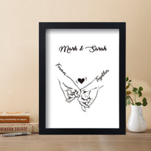 Load image into Gallery viewer, Personalised Gift for Couples Her Him Gift Idea for Anniversary Christmas Engagement Valentines Day Wedding A4 Picture Frame for Newlywed Mr Mrs Bride To Be Gifts 1st 2nd 10th
