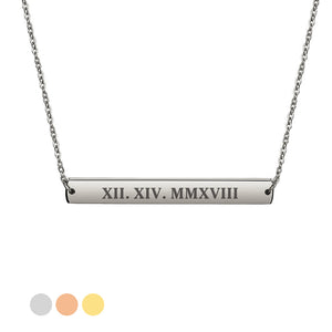 Personalised Engraved Bar Necklace For Her - EDSG