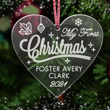 Load image into Gallery viewer, Personalised 1st Christmas Tree Bauble - EDSG
