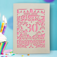 Load image into Gallery viewer, Personalised Anniversary Card for Husband for Wife - EDSG
