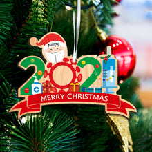 Load image into Gallery viewer, Personalised 2021 Christmas Holiday Ornament Quarantined at Home Lockdown Year Gift
