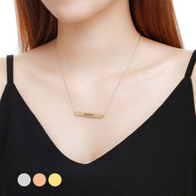 Load image into Gallery viewer, Personalised Engraved Bar Necklace For Her - EDSG
