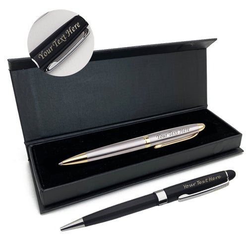 Personalised Engraved Stainless Pen and Box Set - EDSG