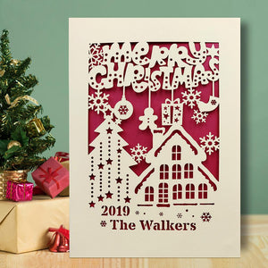 Personalised Merry Christmas Cards - EDSG