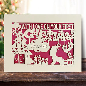 Personalised Merry Christmas Cards - EDSG