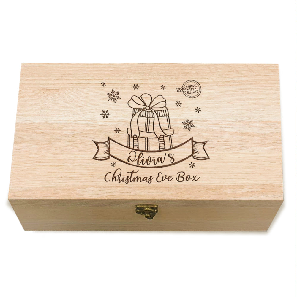 Personalised Christmas Wooden Box