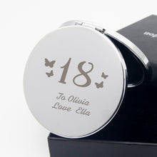 Load image into Gallery viewer, Personalised Handheld Mirror Birthday Gift with Butterfly - EDSG
