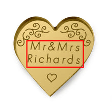 Load image into Gallery viewer, Personalised Wedding Favours Mr &amp; Mrs Any Text Wedding Bubbles Favours Love Heart Wedding Decorations Little Mini Gifts Tokens
