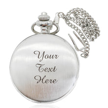 Load image into Gallery viewer, Personalised Engraved Pocket Watch Wire-drawing Fathers Day Gift - EDSG
