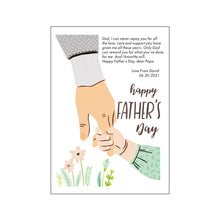 Load image into Gallery viewer, Personalised Gift for Dad Daddy Father Stepdad from Son Gift Idea for Fathers day Custom Gift for Him A4 Picture Frame for Happy Fathers Day
