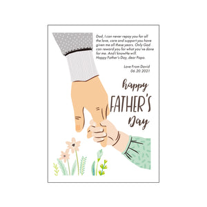 Personalised Gift for Dad Daddy Father Stepdad from Son Gift Idea for Fathers day Custom Gift for Him A4 Picture Frame for Happy Fathers Day