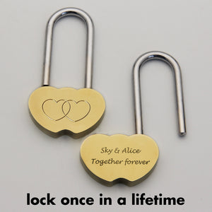 Personalised Love Lock Engraved Padlock - EDSG