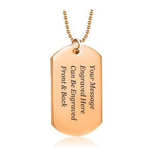 Personalised Engraved Dog Tag Army Necklace for Men - EDSG