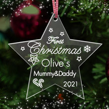 Load image into Gallery viewer, Personalised 1st Christmas Tree Bauble - EDSG
