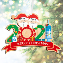 Load image into Gallery viewer, Personalised Lockdown Christmas Decorations Quarantined at Home 2021
