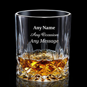 Personalised Whisky Glass Engraved Gift Idea for Men Dad Male Grandpa Daddy Him Uncle Husband Best Man Christmas Gift Whisky Glass with Any Name