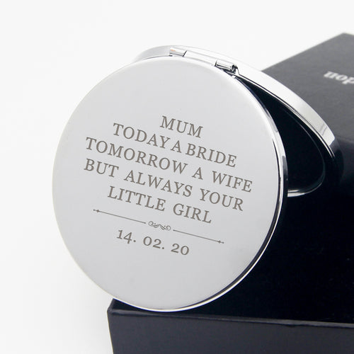 Personalised Handheld Mirror Any Text Thank You Gift - EDSG