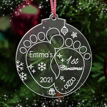 Load image into Gallery viewer, Personalised 1st Christmas Tree Bauble - EDSG
