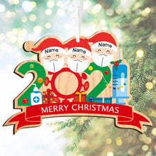 Load image into Gallery viewer, Personalised Lockdown Christmas Decorations Quarantined at Home 2021
