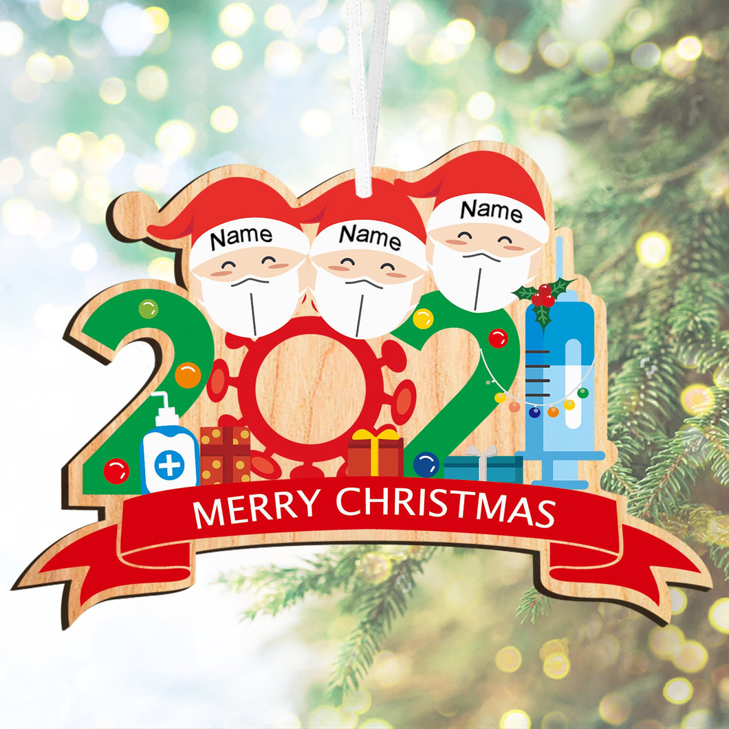 Personalised Lockdown Christmas Decorations Quarantined at Home 2021