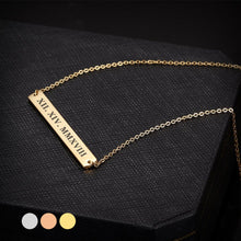Load image into Gallery viewer, Personalised Engraved Bar Necklace For Her - EDSG
