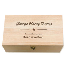 Load image into Gallery viewer, Personalised New Baby Memory Box - EDSG

