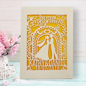 Personalised Engagement  Greeting Cards - EDSG